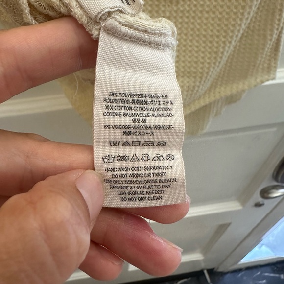 FREE PEOPLE M waffle Top Tank Large Rose Floral - Picture 7 of 8